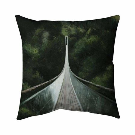 FONDO 20 x 20 in. Steep Bridge-Double Sided Print Indoor Pillow FO2798506